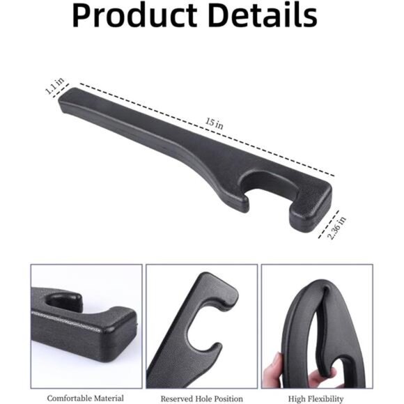 Car Seat Gap Filler 2 Pack, Universal Fit PU Leather Car Seat Gap Plug to Fill - Picture 3 of 7